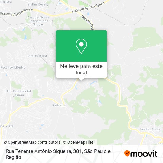 Rua Tenente Antônio Siqueira, 381 mapa