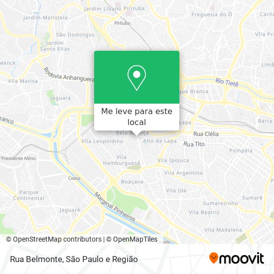 Rua Belmonte mapa
