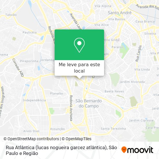 Rua Atlântica (lucas nogueira garcez atlântica) mapa