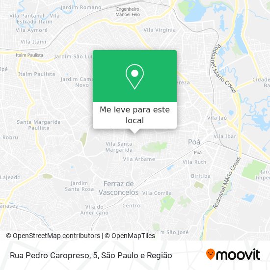 Rua Pedro Caropreso, 5 mapa