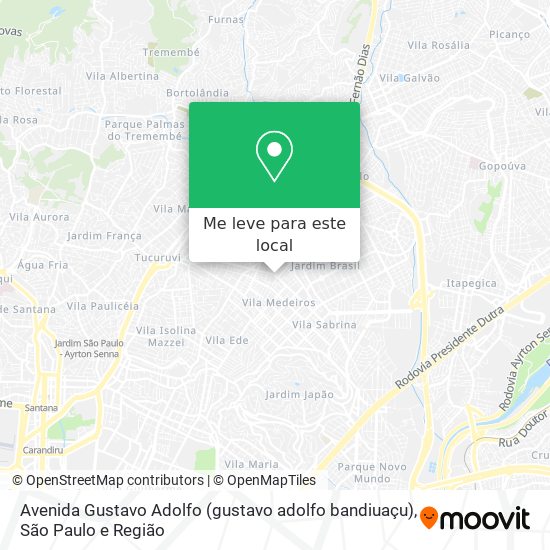 Avenida Gustavo Adolfo (gustavo adolfo bandiuaçu) mapa
