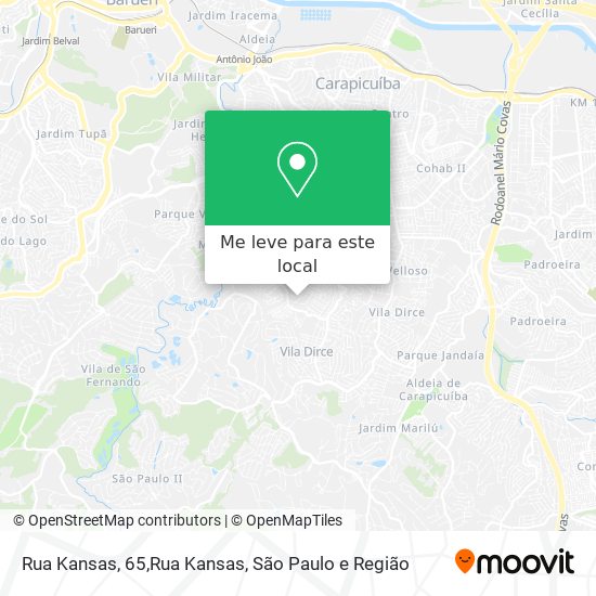 Rua Kansas, 65,Rua Kansas mapa