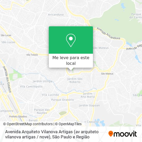 Avenida Arquiteto Vilanova Artigas (av arquiteto vilanova artigas / nove) mapa