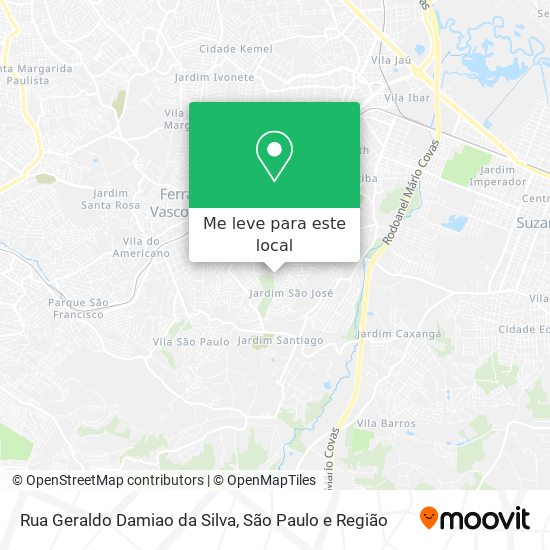 Rua Geraldo Damiao da Silva mapa