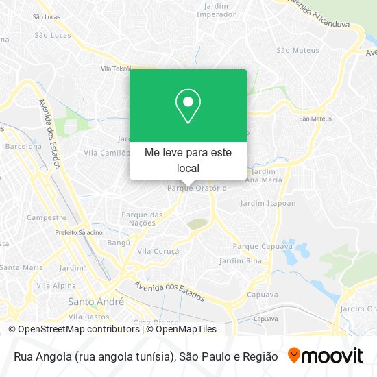 Rua Angola (rua angola tunísia) mapa