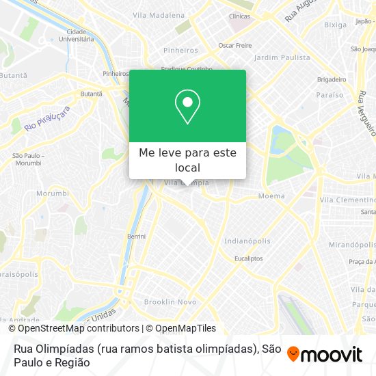 Rua Olimpíadas (rua ramos batista olimpíadas) mapa