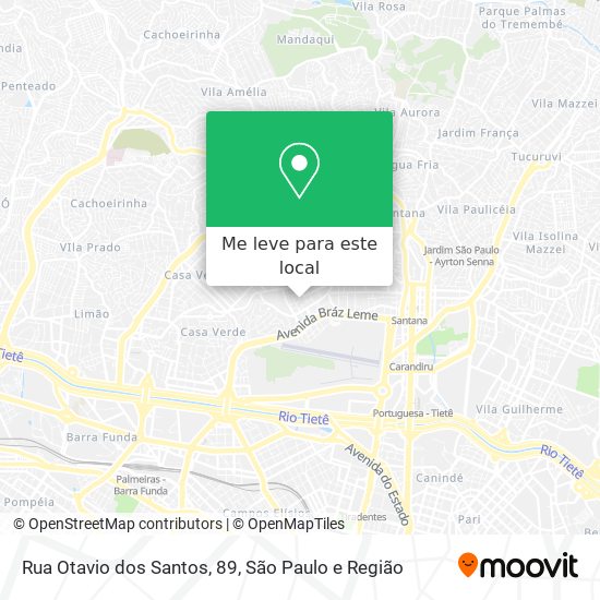 Rua Otavio dos Santos, 89 mapa
