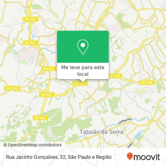 Rua Jacinto Gonçalves, 32, Raposo Tavares São Paulo-SP mapa