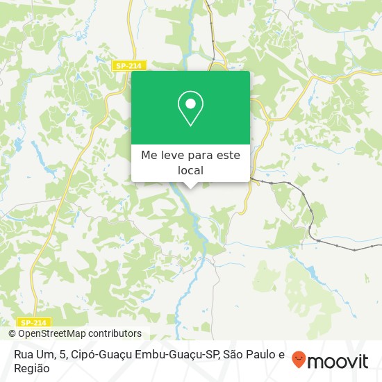 Rua Um, 5, Cipó-Guaçu Embu-Guaçu-SP mapa