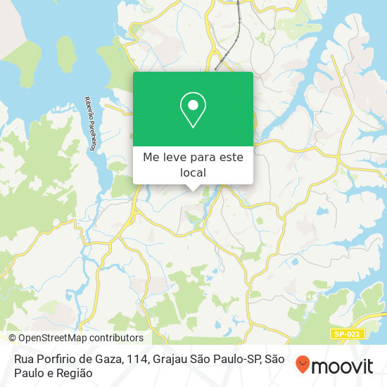 Rua Porfirio de Gaza, 114, Grajau São Paulo-SP mapa