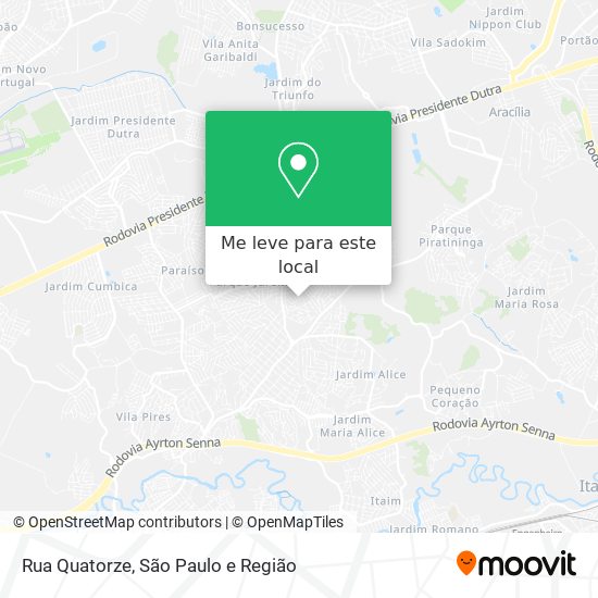 Rua Quatorze mapa