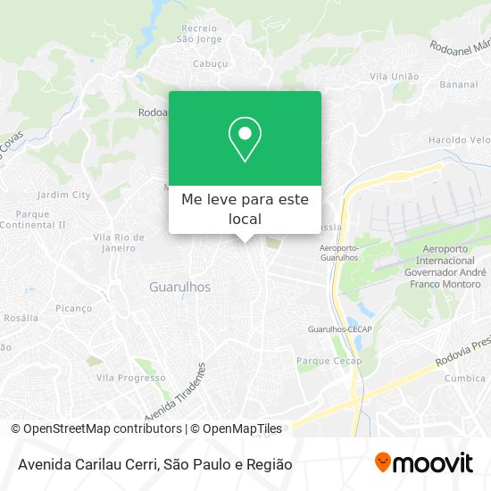 Avenida Carilau Cerri mapa