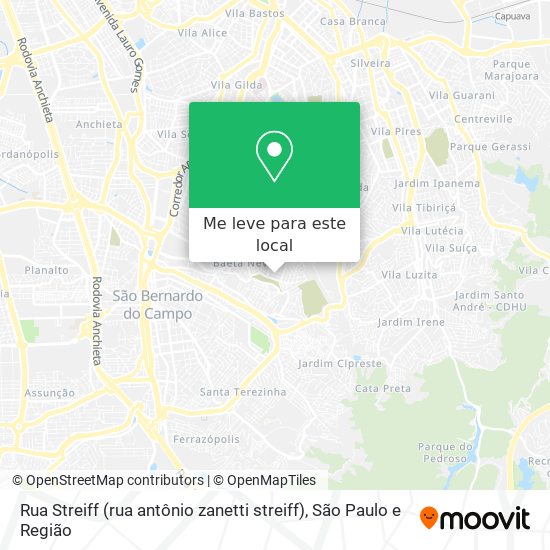Rua Streiff (rua antônio zanetti streiff) mapa