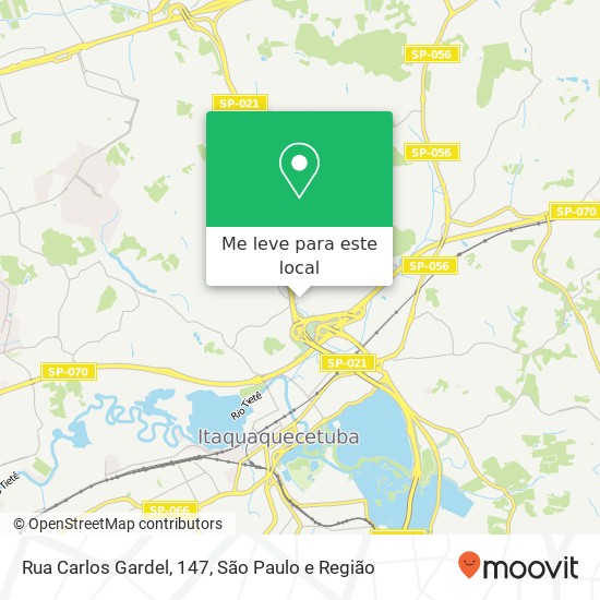 Rua Carlos Gardel, 147, Corredor Itaquaquecetuba-SP mapa