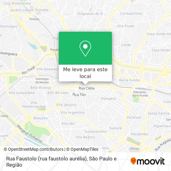 Rua Faustolo (rua faustolo aurélia) mapa