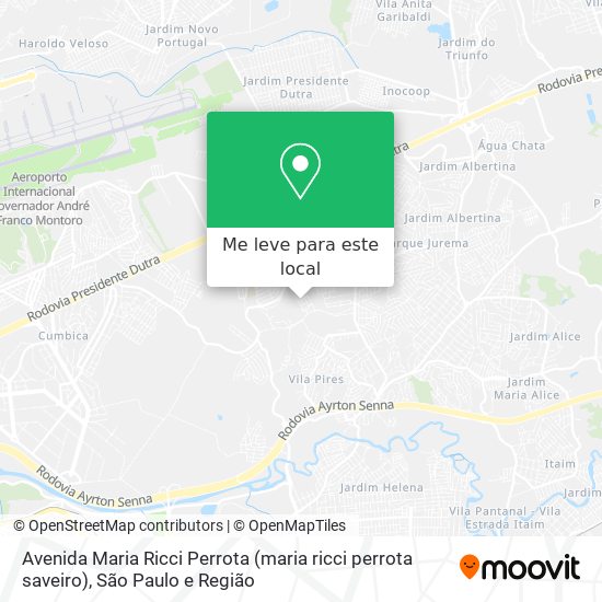 Avenida Maria Ricci Perrota (maria ricci perrota saveiro) mapa