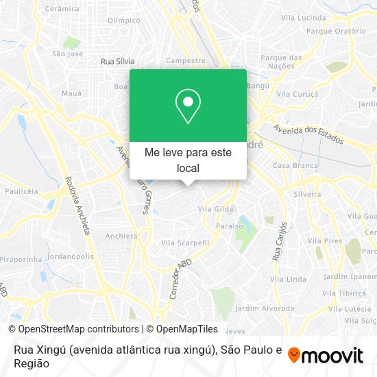 Rua Xingú (avenida atlântica rua xingú) mapa