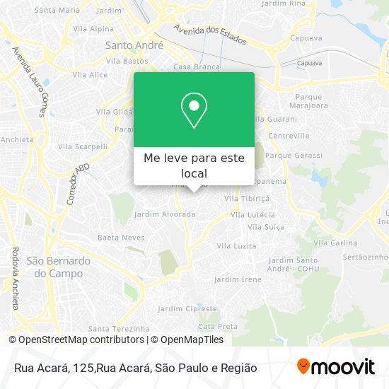 Rua Acará, 125,Rua Acará mapa