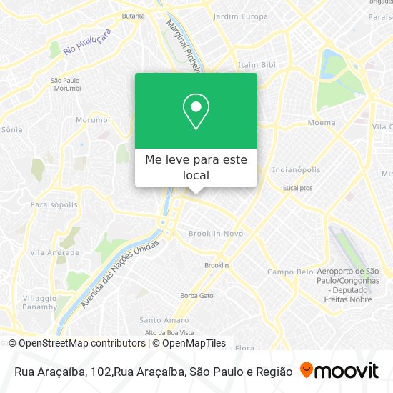 Rua Araçaíba, 102,Rua Araçaíba mapa
