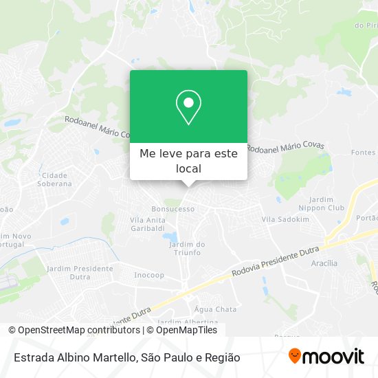 Estrada Albino Martello mapa