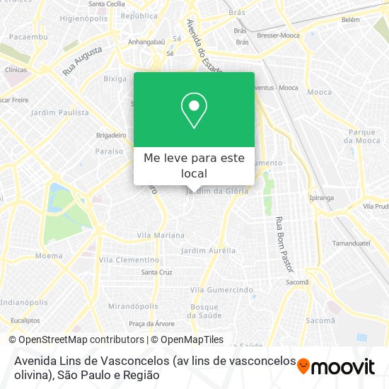 Avenida Lins de Vasconcelos (av lins de vasconcelos olivina) mapa