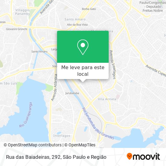 Rua das Baiadeiras, 292 mapa