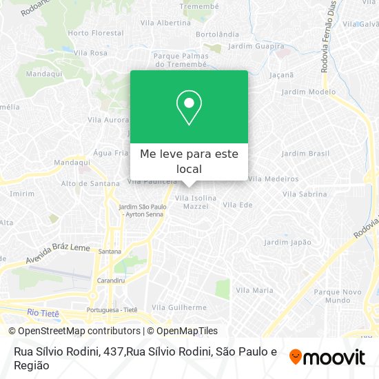Rua Sílvio Rodini, 437,Rua Sílvio Rodini mapa