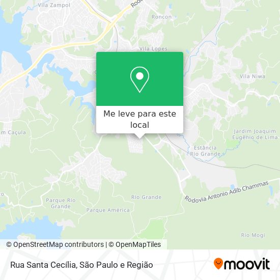 Rua Santa Cecília mapa