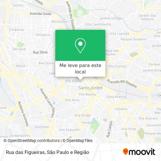 Rua das Figueiras mapa