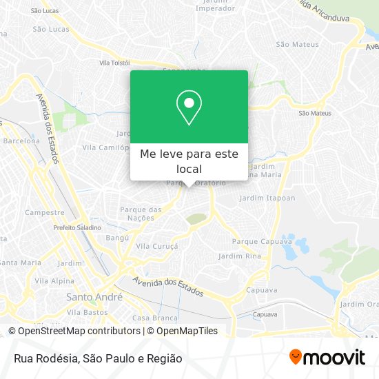 Rua Rodésia mapa