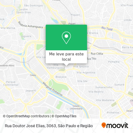 Rua Doutor José Elias, 3063 mapa