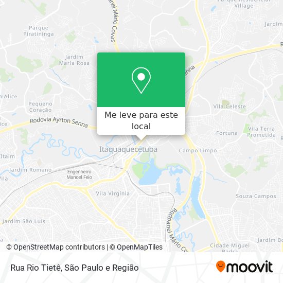 Rua Rio Tietê mapa