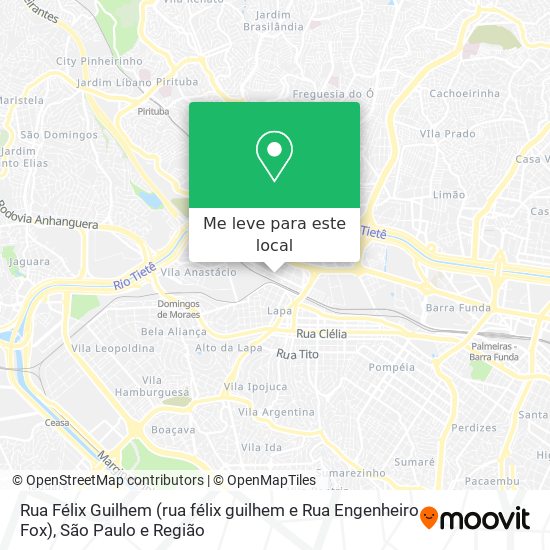 Rua Félix Guilhem (rua félix guilhem e Rua Engenheiro Fox) mapa