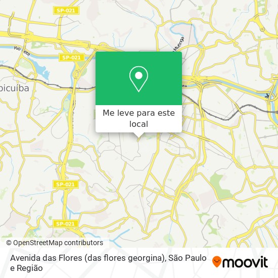 Avenida das Flores (das flores georgina) mapa