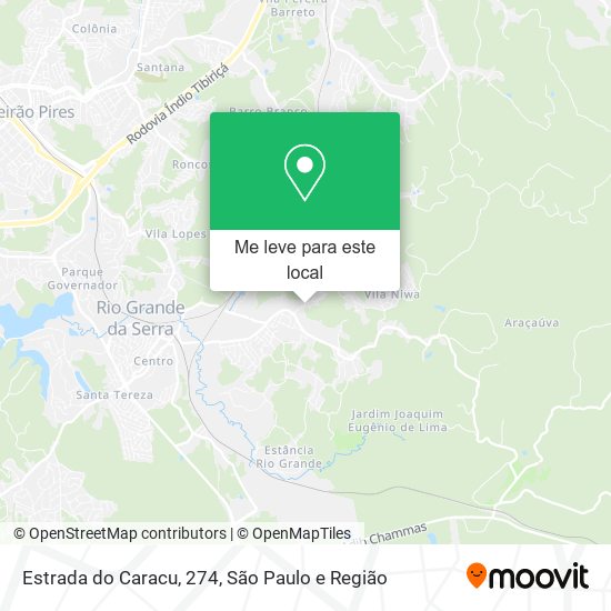 Estrada do Caracu, 274 mapa