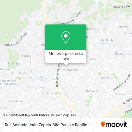 Rua Soldado João Zapela mapa