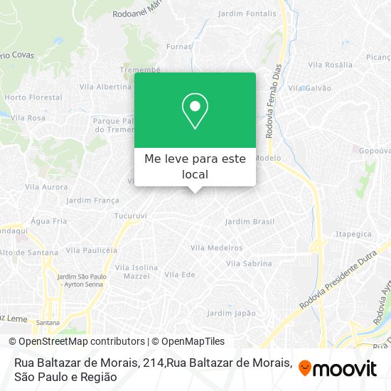Rua Baltazar de Morais, 214,Rua Baltazar de Morais mapa