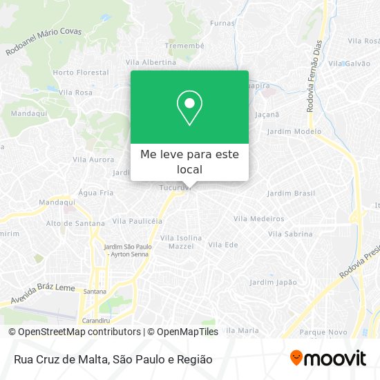 Rua Cruz de Malta mapa