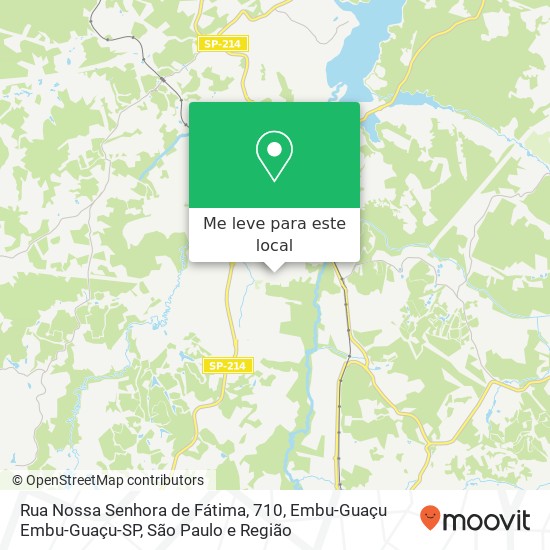 Rua Nossa Senhora de Fátima, 710, Embu-Guaçu Embu-Guaçu-SP mapa