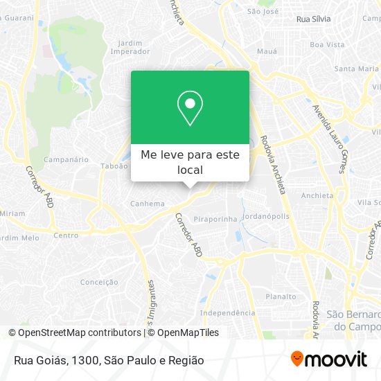 Rua Goiás, 1300 mapa