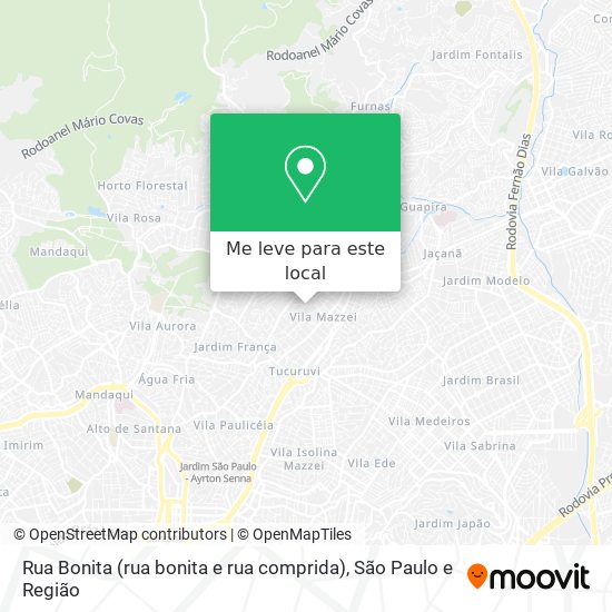 Rua Bonita (rua bonita e rua comprida) mapa