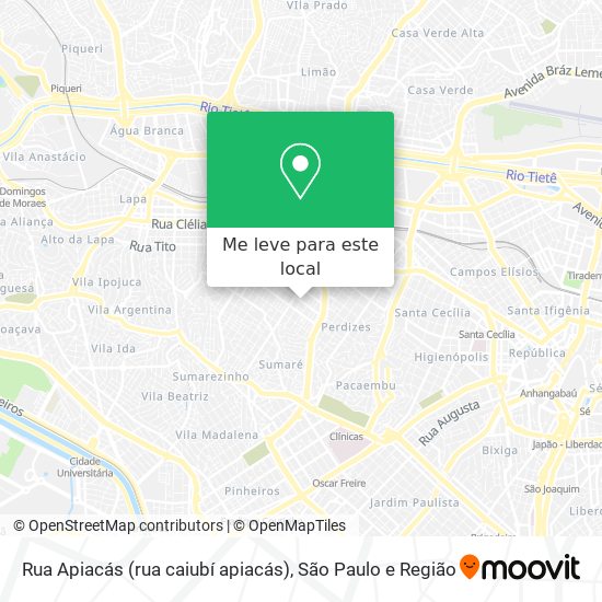Rua Apiacás (rua caiubí apiacás) mapa