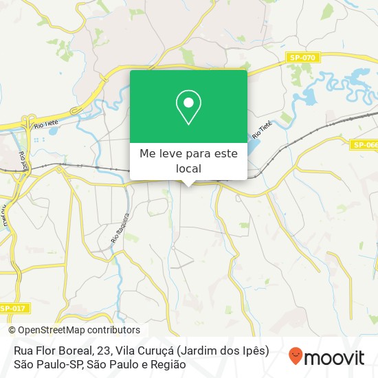 Rua Flor Boreal, 23, Vila Curuçá (Jardim dos Ipês) São Paulo-SP mapa
