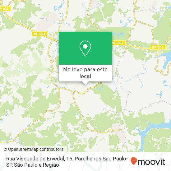 Rua Visconde de Ervedal, 15, Parelheiros São Paulo-SP mapa