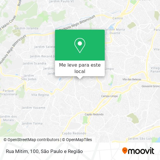 Rua Mitim, 100 mapa