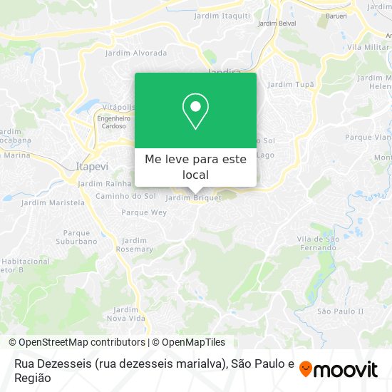 Rua Dezesseis (rua dezesseis marialva) mapa