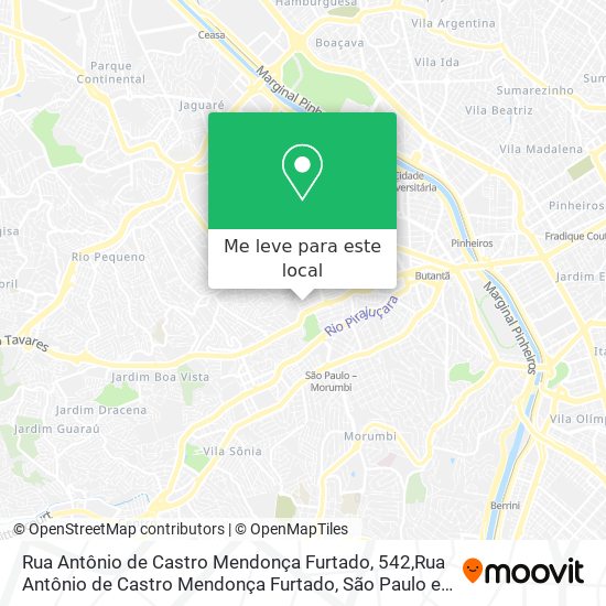 Rua Antônio de Castro Mendonça Furtado, 542,Rua Antônio de Castro Mendonça Furtado mapa