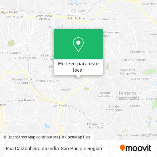 Rua Castanheira da Índia mapa