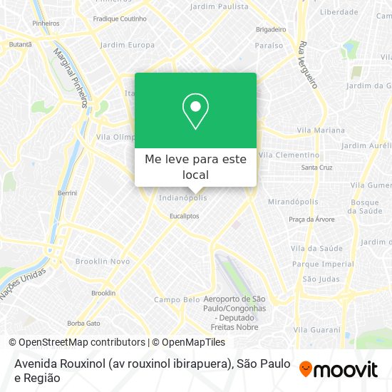 Avenida Rouxinol (av rouxinol ibirapuera) mapa