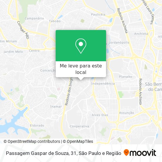 Passagem Gaspar de Souza, 31 mapa